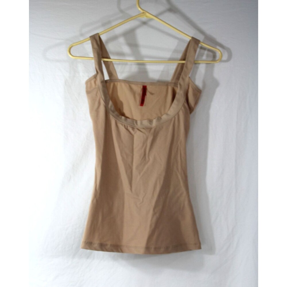 Spanx Women's Nude Shape Wear Cami Tank Sz M Super Slimming Control Undershirt